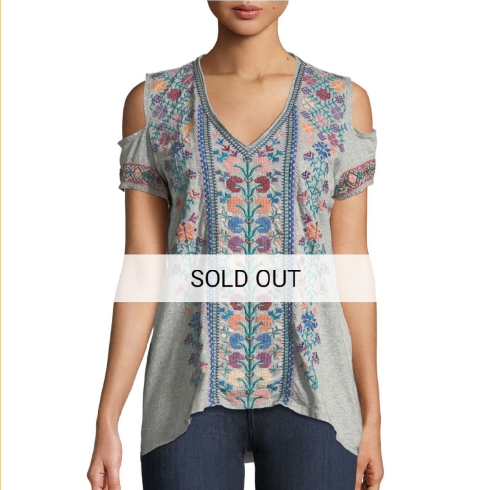 Johnny was CLOVER COLD SHOULDER TEE - Picture 8 of 8